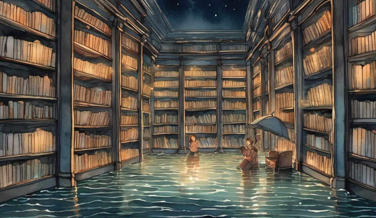 書庫の底で、海が止まる 挿絵