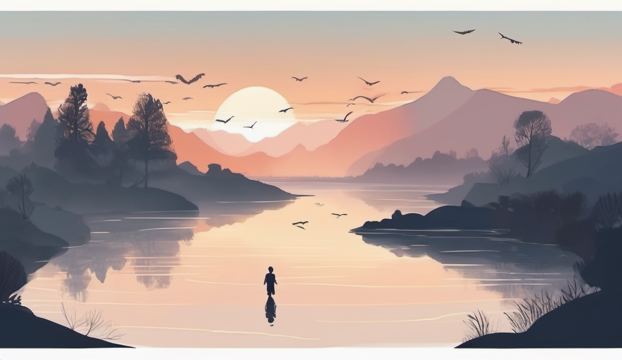 無人の翼は川を見下ろす 挿絵