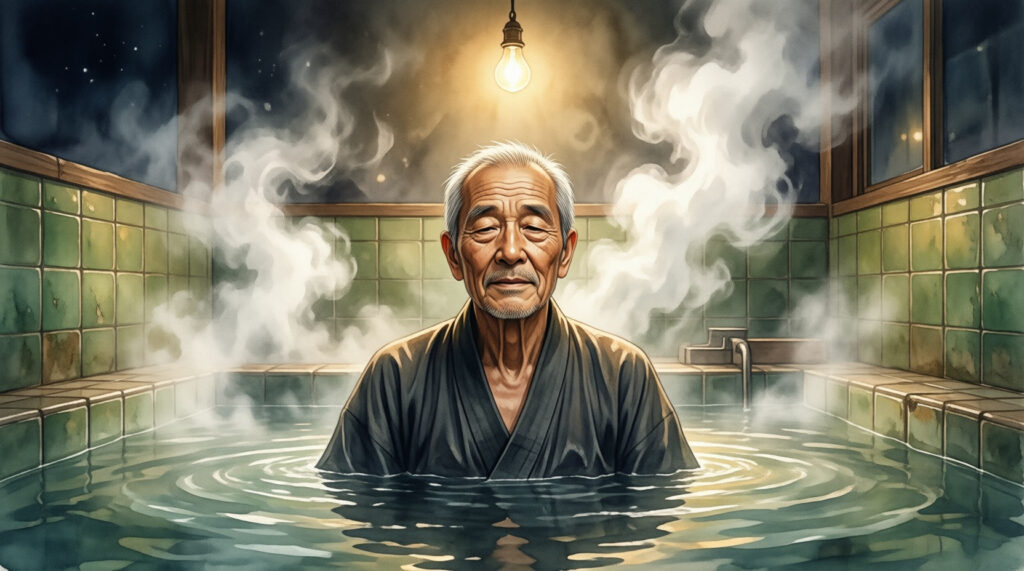 湯の向こうの誰か