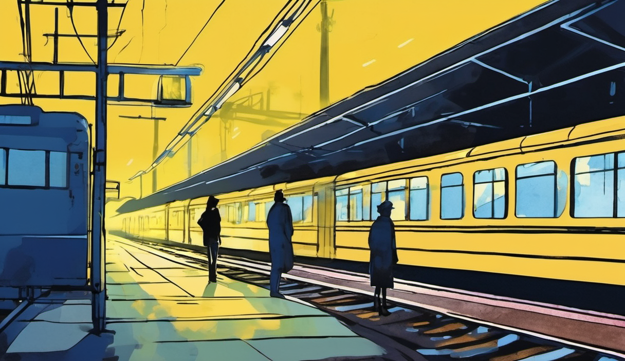 終着駅で犬が吠える夜 挿絵