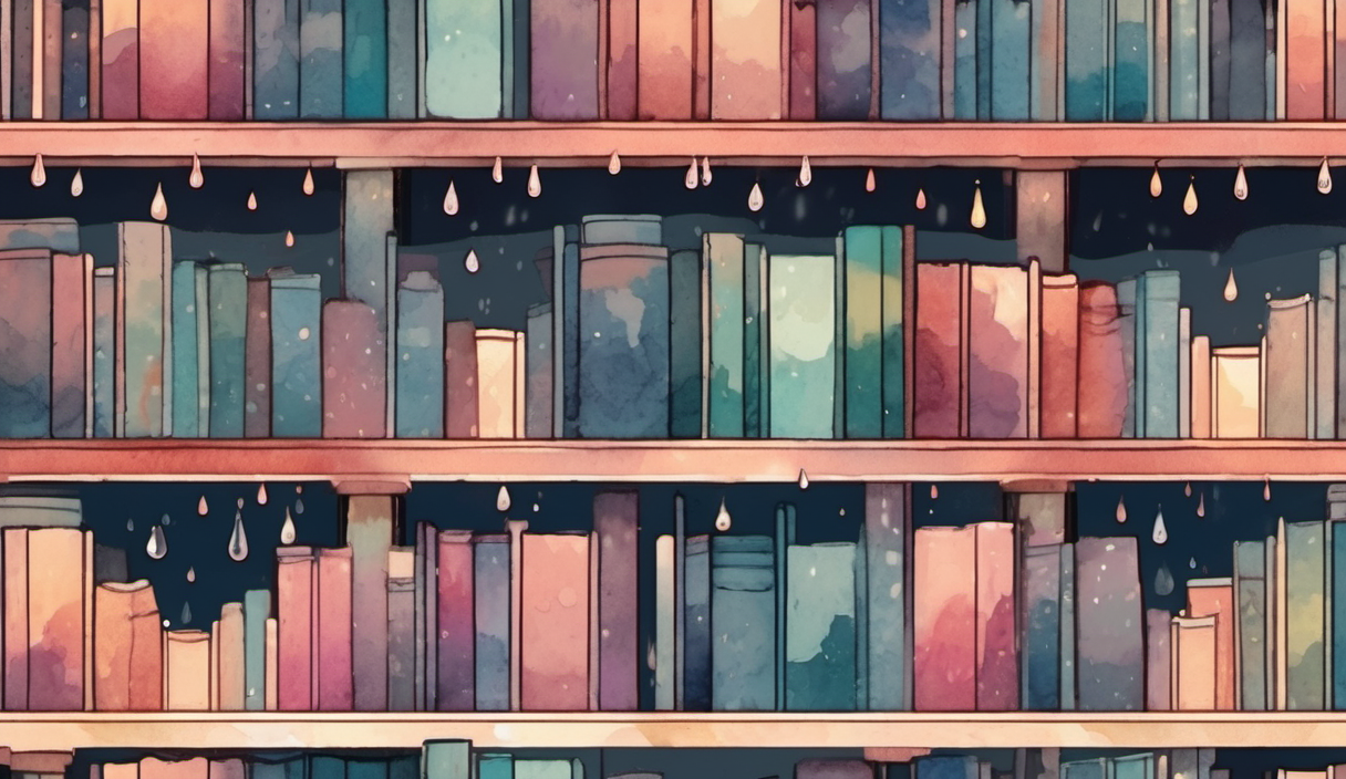 書庫では雨が実を結ぶ 挿絵