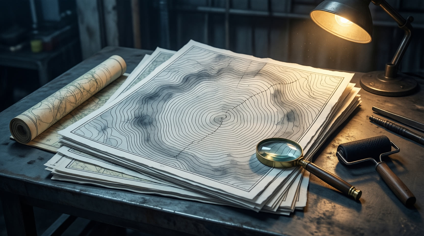 等高線は静かに伸びる 挿絵