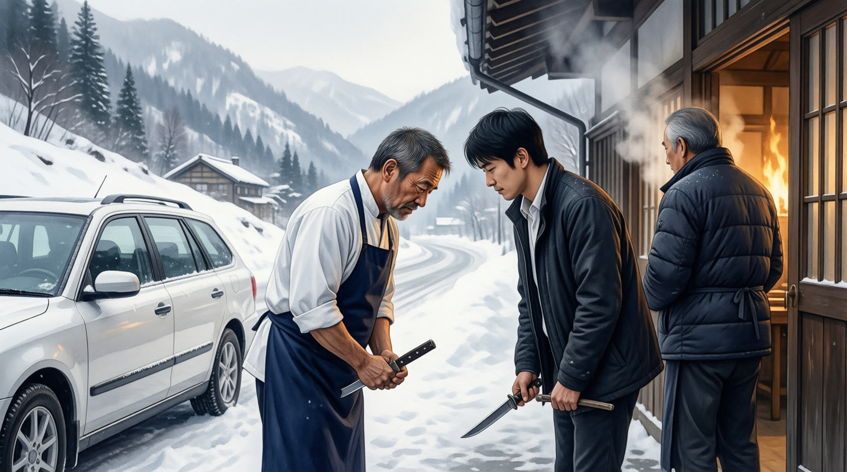 出汁の比重、雪の比重 挿絵