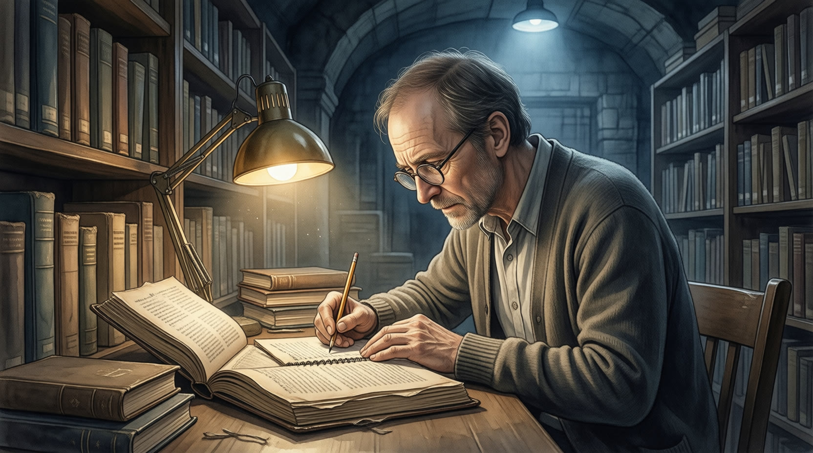 夜の書庫では雪が降る 挿絵